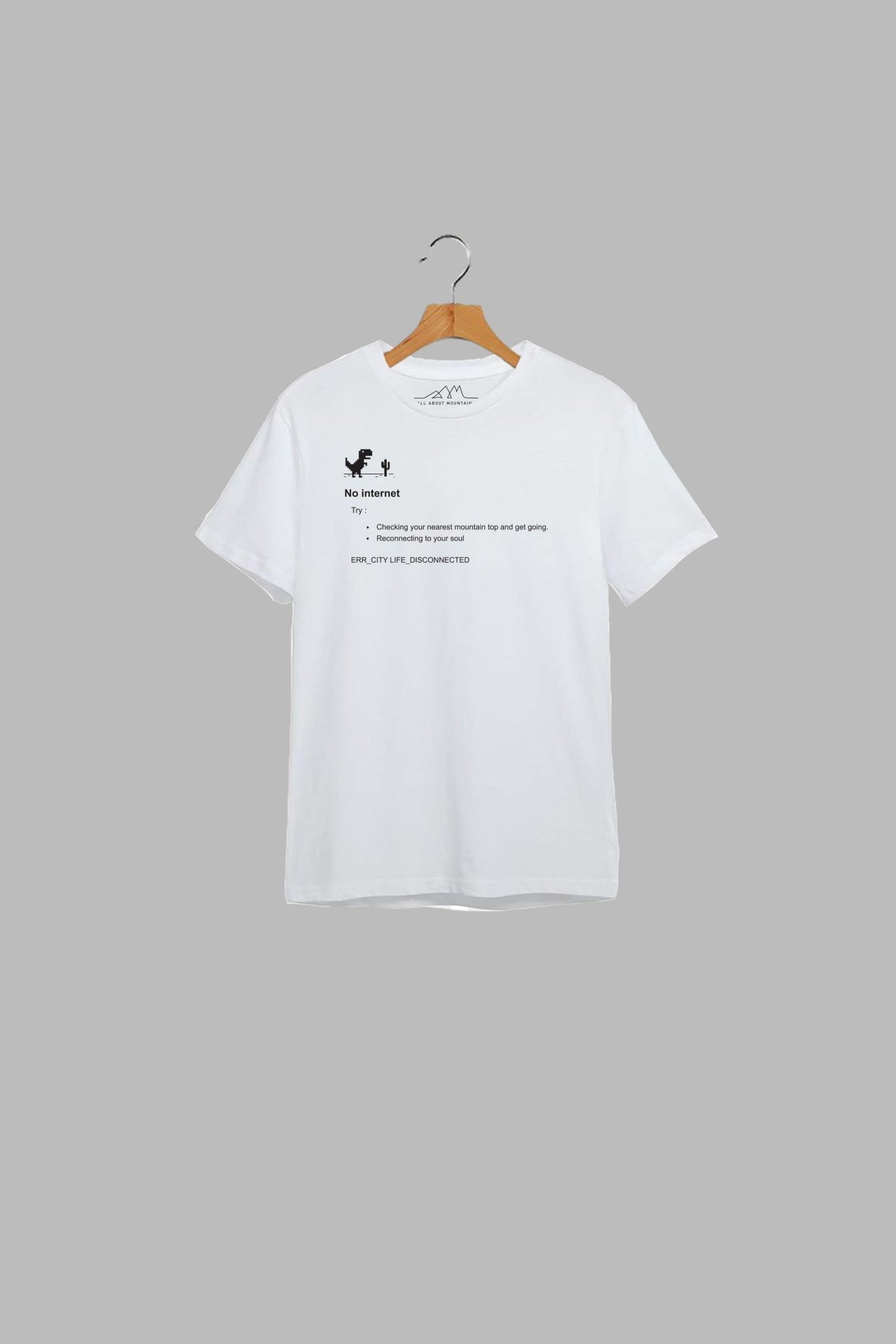 No Internet | Printed T-Shirt - All About Mountains