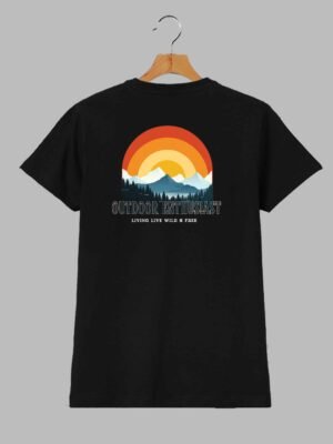 Outdoor Enthusiast with Back Printed | T-Shirt