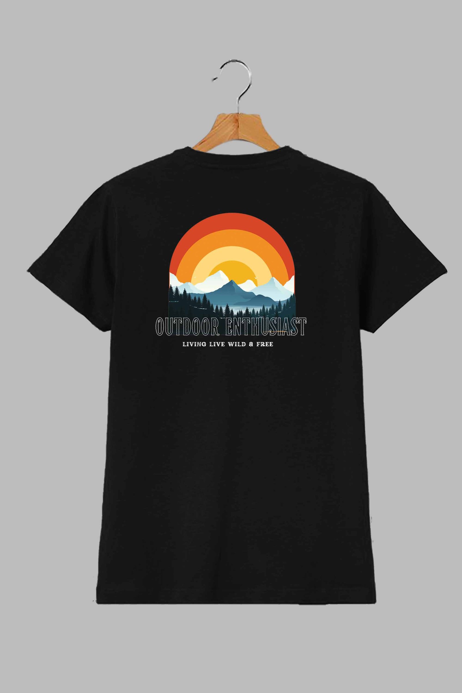 Outdoor Enthusiast with Back Printed | T-Shirt