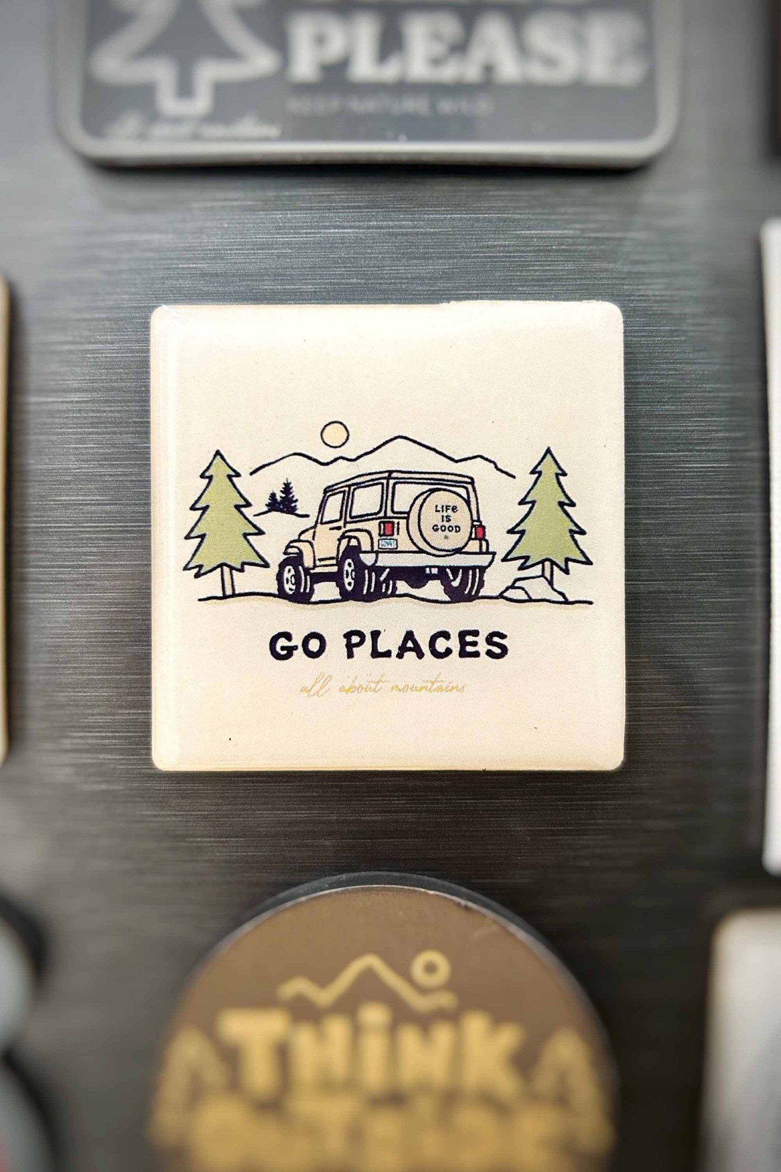 Go Places | High Gloss Acrylic Fridge Magnet