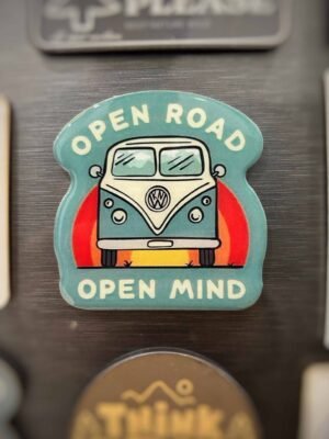 OPEN ROAD OPEN MIND | High Gloss Acrylic Fridge Magnet