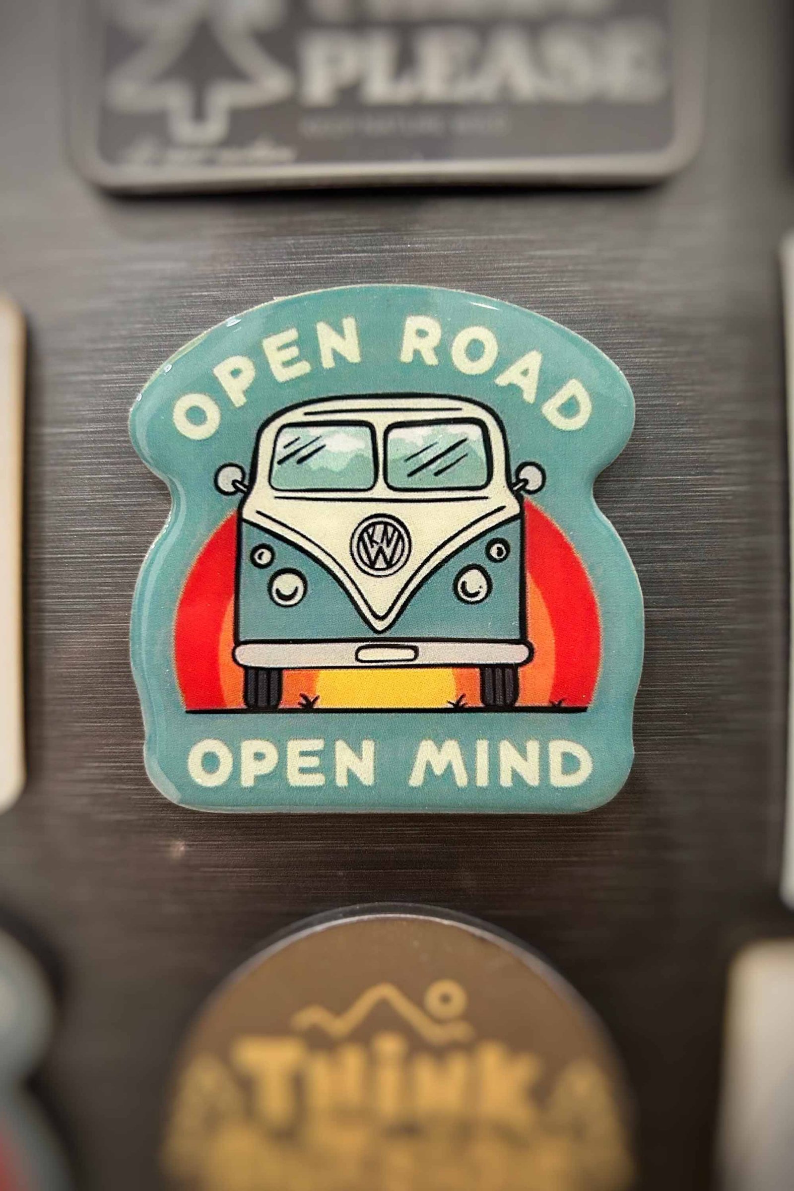OPEN ROAD OPEN MIND | High Gloss Acrylic Fridge Magnet