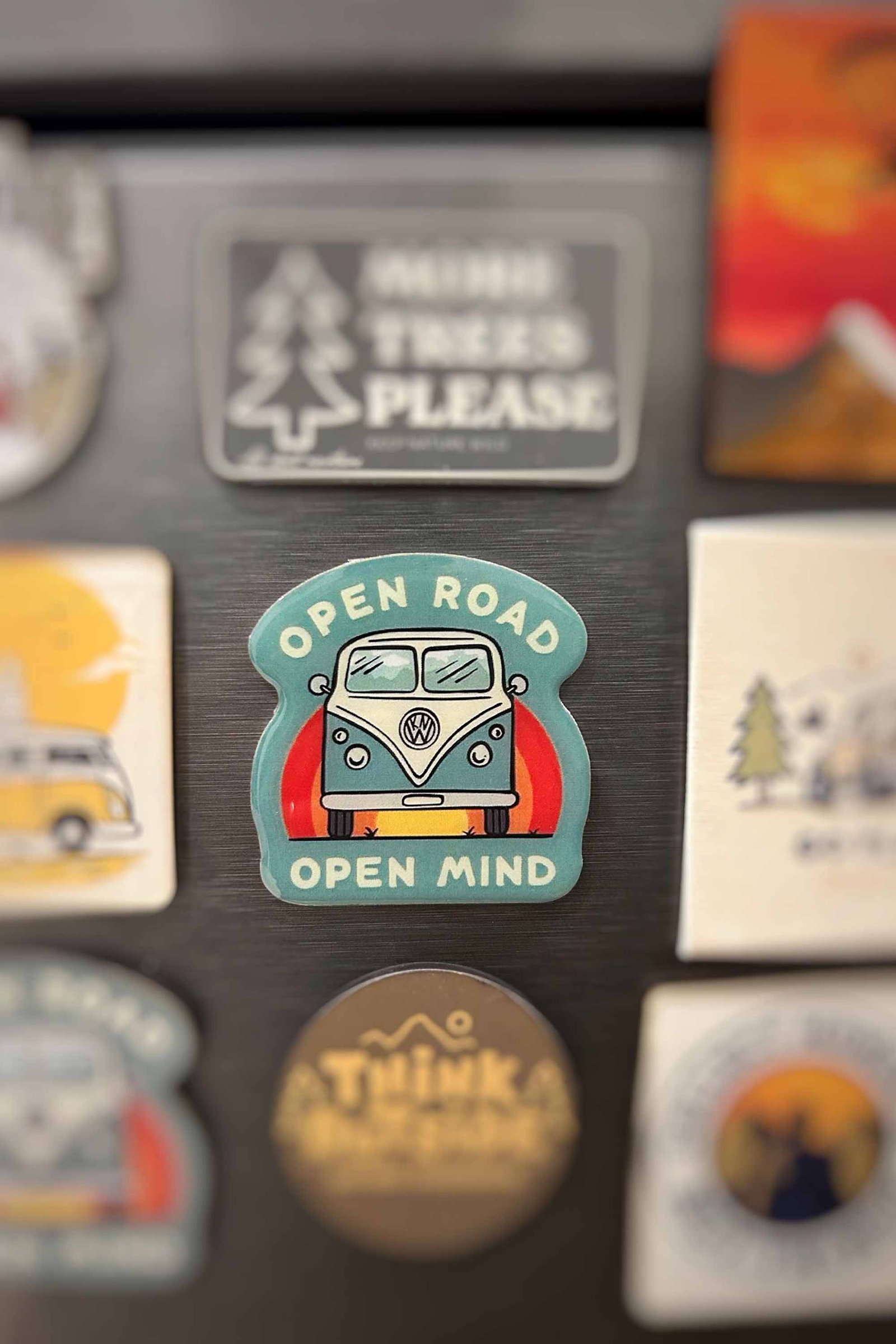 OPEN ROAD OPEN MIND | High Gloss Acrylic Fridge Magnet