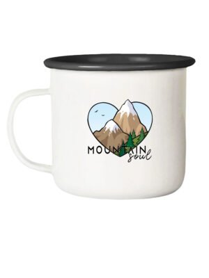 Mountain Soul Printed | Travel Mug I White