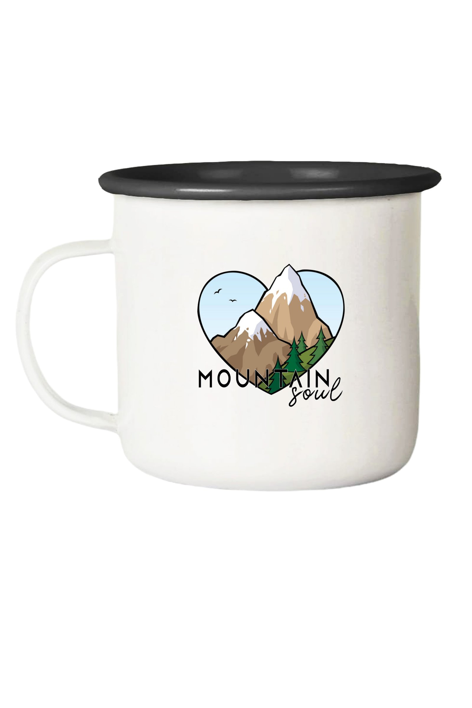 Mountain Soul Printed | Travel Mug I White