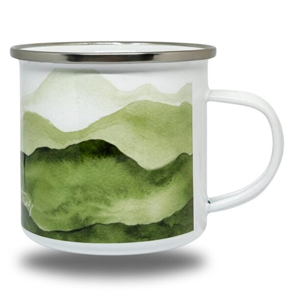 Mountain Scape Graphic Printed Travel Metal Mug