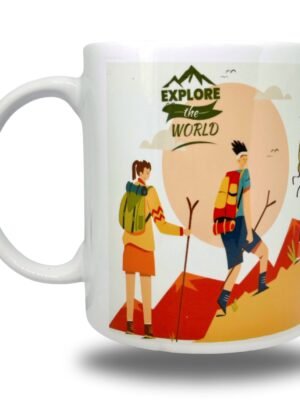 Travel The World Graphic, Ceramic Mug, 360 ML