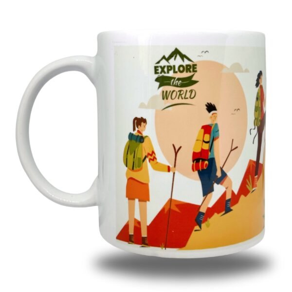 Travel The World Graphic, Ceramic Mug, 360 ML