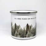 Wild & Free with Tress Printed | Travel Mug I White