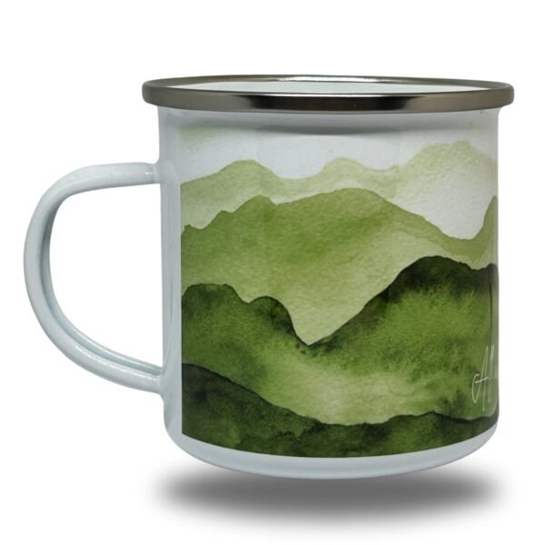 Mountain Scape Graphic Printed Travel Metal Mug