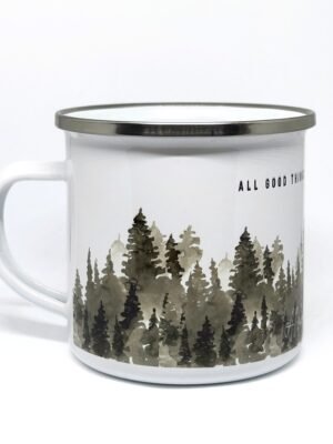 Wild & Free with Tress Printed | Travel Mug I White