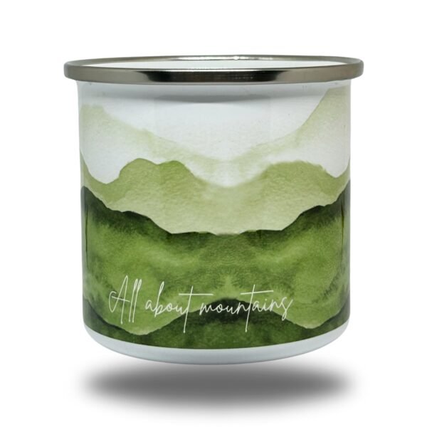 Mountain Scape Graphic Printed Travel Metal Mug