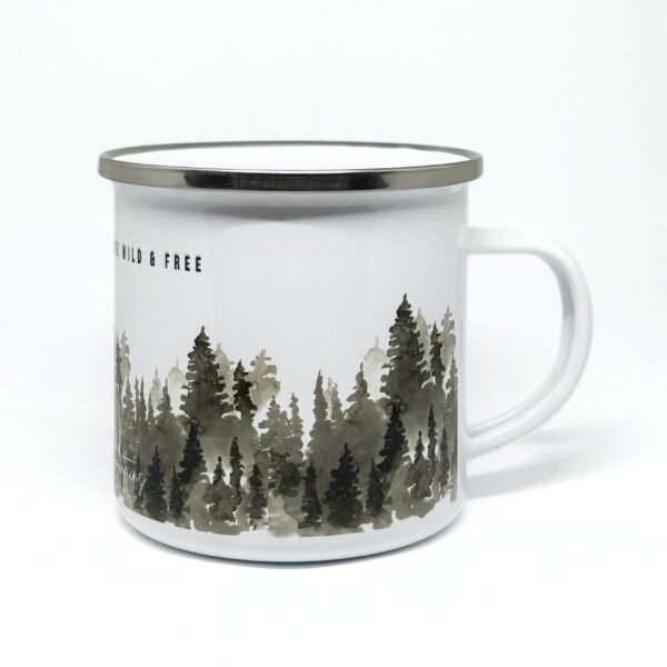 Wild & Free with Tress Printed | Travel Mug I White