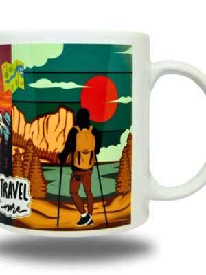 Adventure Mountains Graphic Print Ceramic, 360 ML