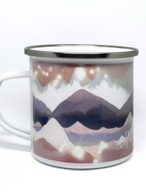 Dreamy Mountains Printed Travel Metal Mug