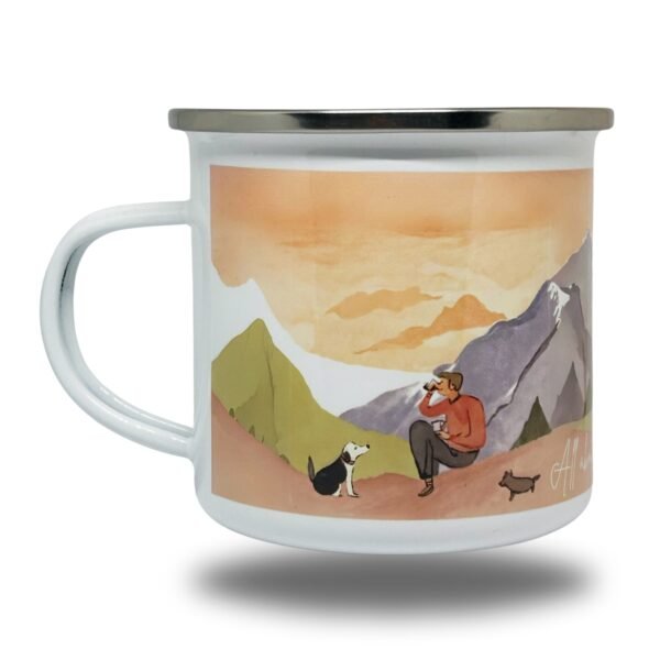 I'd Rather Be with My Dog Printed Travel Metal Mug