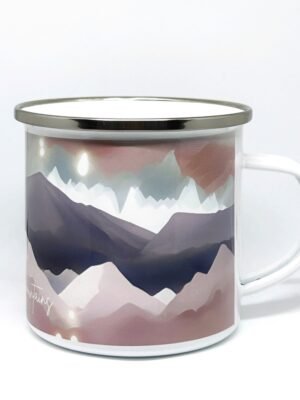 Dreamy Mountains Printed Travel Metal Mug