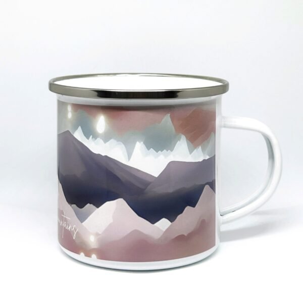 Dreamy Mountains Printed Travel Metal Mug