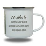 I'd Rather Be with My Dog Printed Travel Metal Mug