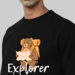 Bear Explorer Graphic, Relaxed Fit Drop Shoulder T-Shirt