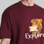 Bear Explorer Graphic, Relaxed Fit Drop Shoulder T-Shirt