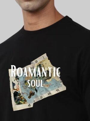 Roamantic Soul Graphic Tee, Relaxed Fit Drop Shoulder T-Shirt