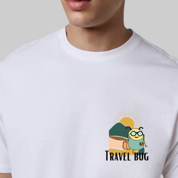 Travel Bug Front & Back Printed, Relaxed Fit Drop Shoulder T-shirt